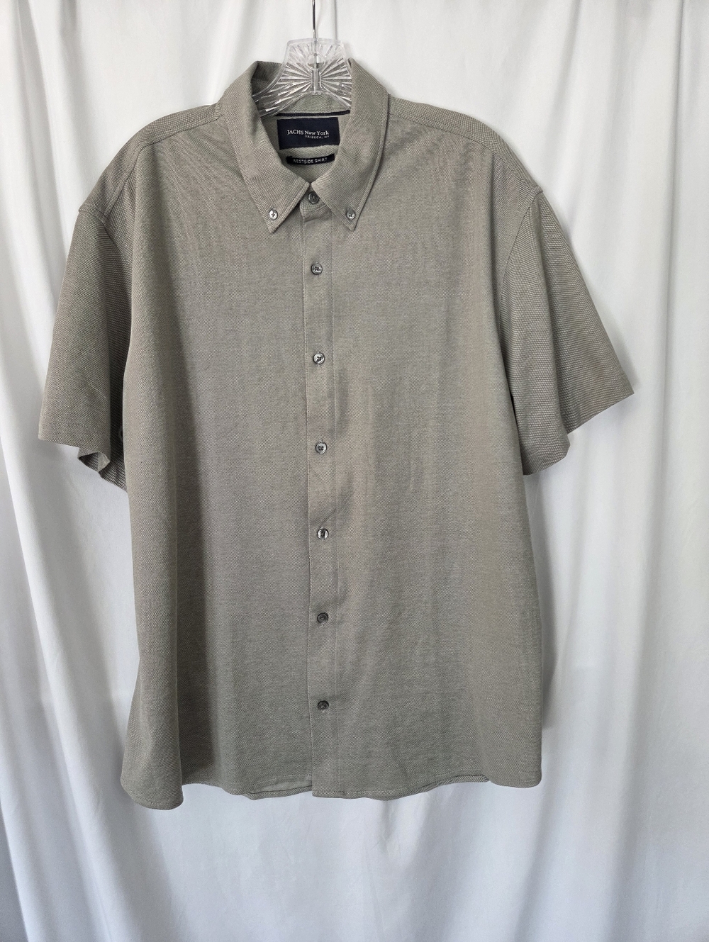 Jachs NY- NWT  Westside Shirt Short Sleeves Light Olive Green Size XL